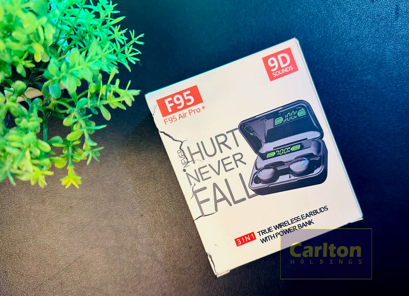 F95 AIR PRO PLUS - 2025 Power bank + Earbuds + Phone Stand 3 in 1 Head set 9D Bass sounds