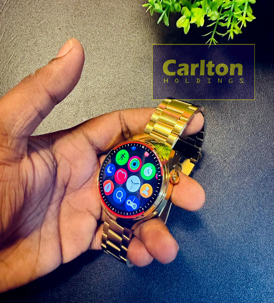 G4 Watch Pro Gold Black Silver Round watch