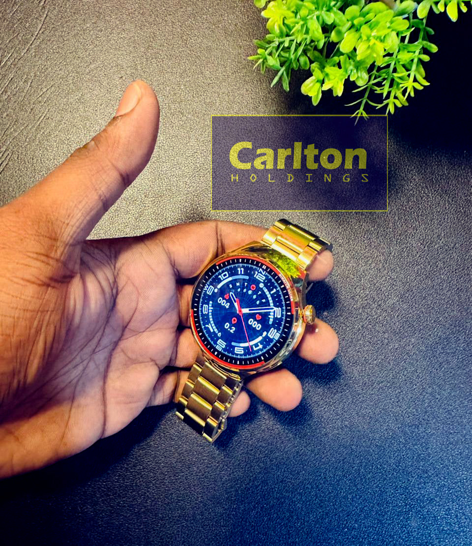 G4 Watch Pro Gold Black Silver Round watch