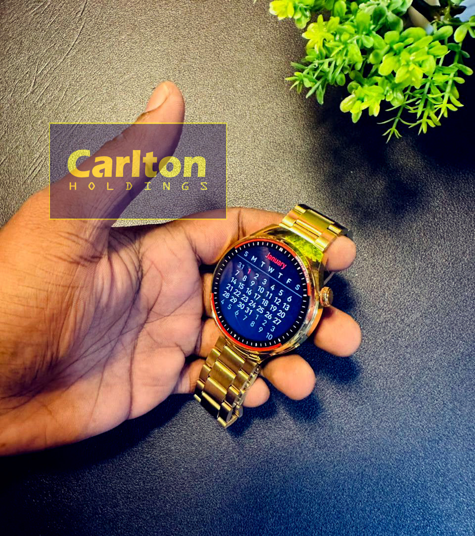 G4 Watch Pro Gold Black Silver Round watch