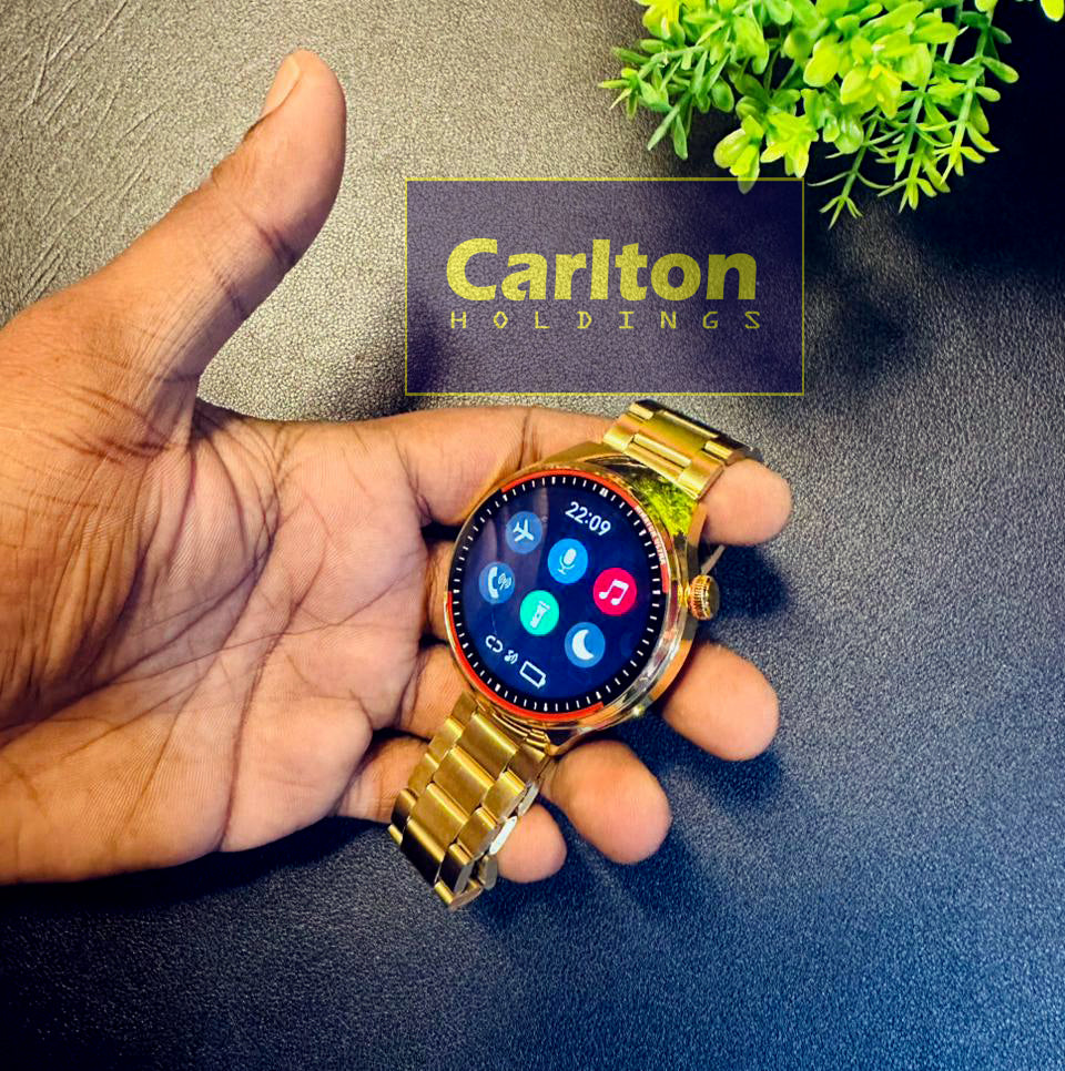 G4 Watch Pro Gold Black Silver Round watch