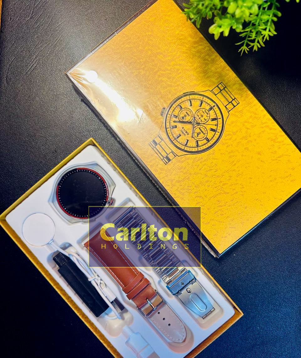 G4 Watch Pro Gold Black Silver Round watch