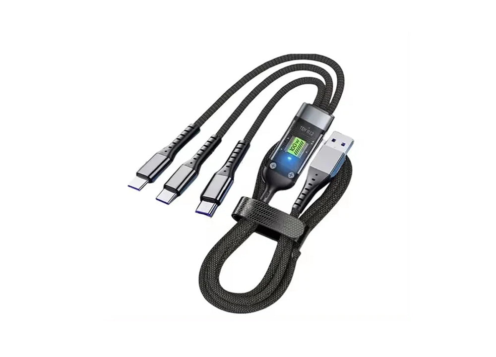 3 IN 1 Fast Charging Cable USB to Type C, Micro & Lightning
